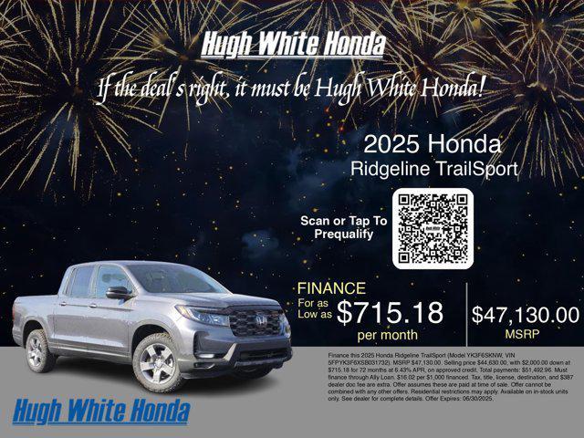 new 2025 Honda Ridgeline car, priced at $45,130