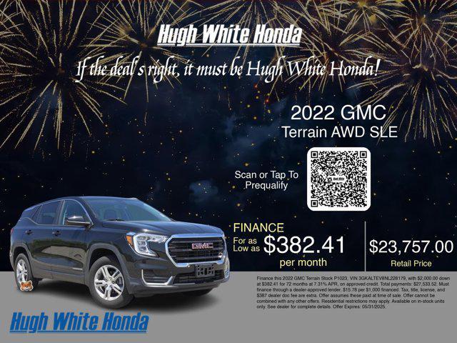 used 2022 GMC Terrain car, priced at $23,757