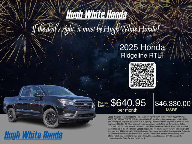 new 2025 Honda Ridgeline car, priced at $44,330