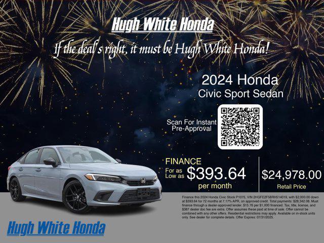 used 2024 Honda Civic car, priced at $24,931