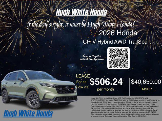 new 2026 Honda CR-V Hybrid car, priced at $40,650