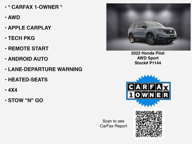 used 2022 Honda Pilot car, priced at $26,832