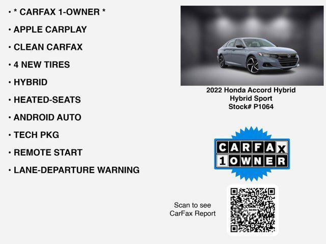 used 2022 Honda Accord Hybrid car, priced at $24,888