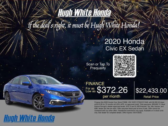 used 2020 Honda Civic car, priced at $22,433