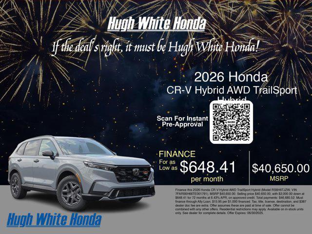 new 2026 Honda CR-V Hybrid car, priced at $40,650