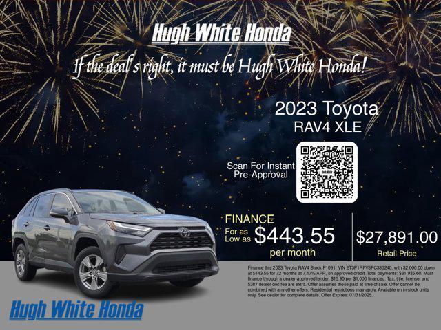 used 2023 Toyota RAV4 car, priced at $27,555