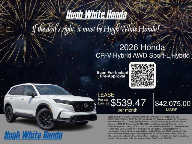 new 2026 Honda CR-V Hybrid car, priced at $42,075