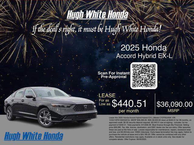 new 2025 Honda Accord Hybrid car, priced at $35,390