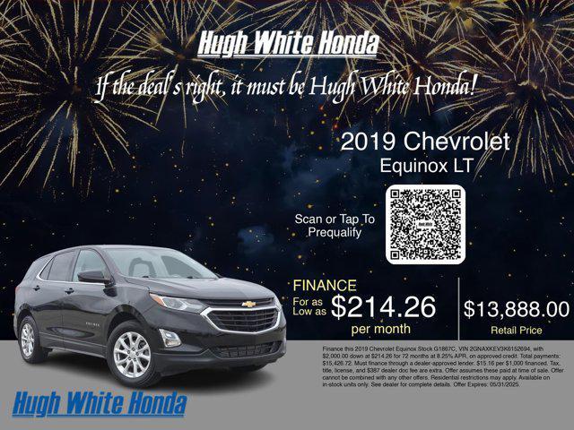 used 2019 Chevrolet Equinox car, priced at $13,888