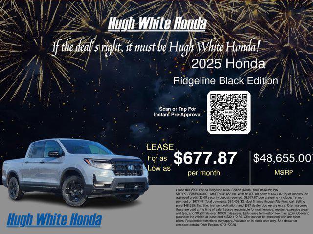 new 2025 Honda Ridgeline car, priced at $46,655
