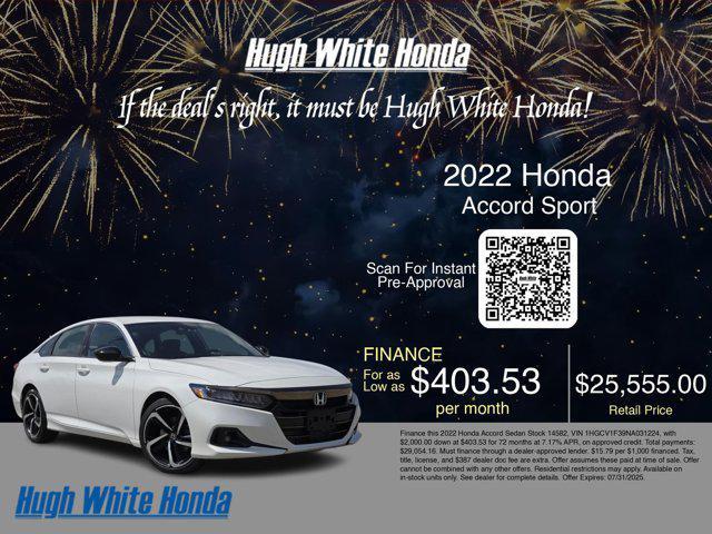 used 2022 Honda Accord car, priced at $24,988
