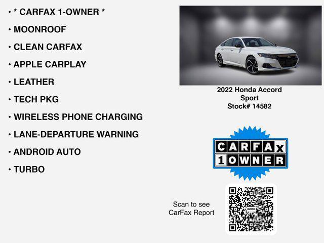 used 2022 Honda Accord car, priced at $24,988