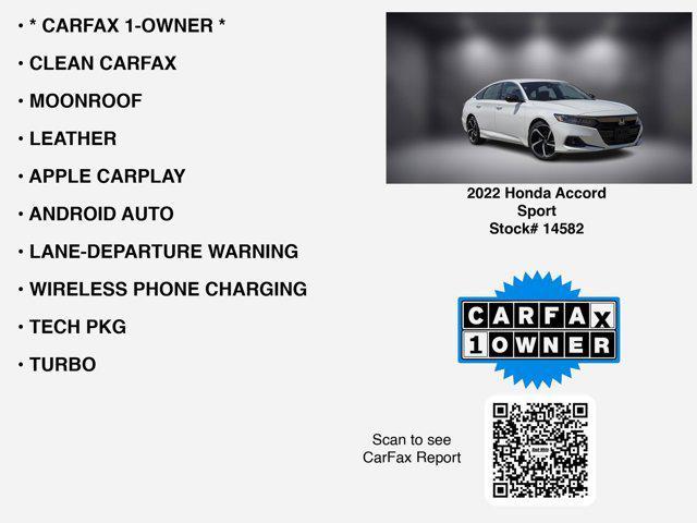 used 2022 Honda Accord car, priced at $24,634
