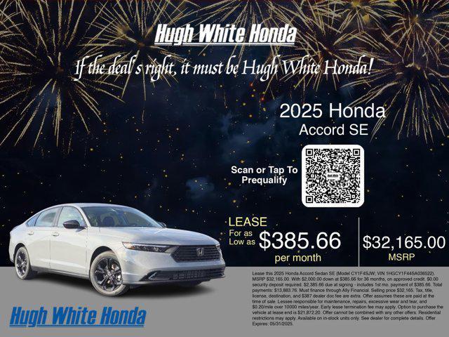 new 2025 Honda Accord car, priced at $32,165