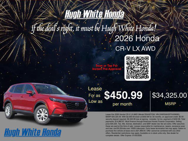 new 2026 Honda CR-V car, priced at $34,325