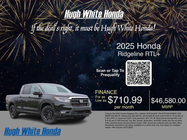 new 2025 Honda Ridgeline car, priced at $44,580