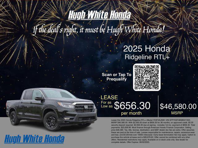 new 2025 Honda Ridgeline car, priced at $44,580