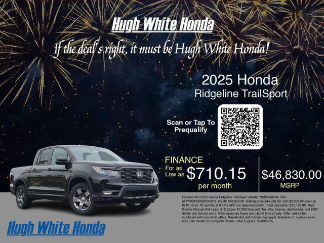 new 2025 Honda Ridgeline car, priced at $44,830