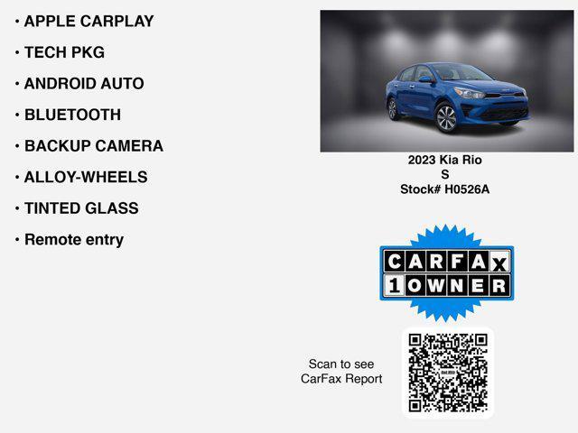used 2023 Kia Rio car, priced at $17,050