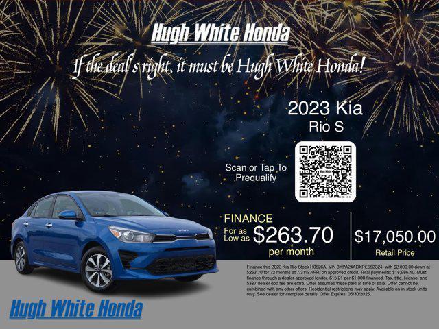 used 2023 Kia Rio car, priced at $17,050