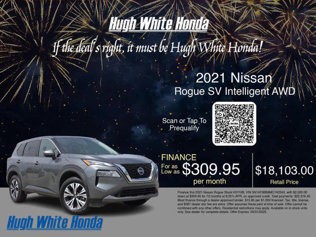 used 2021 Nissan Rogue car, priced at $18,103