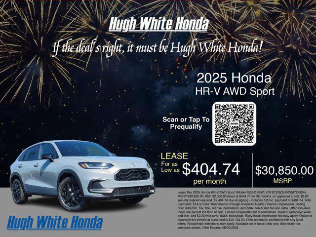 new 2025 Honda HR-V car, priced at $30,850