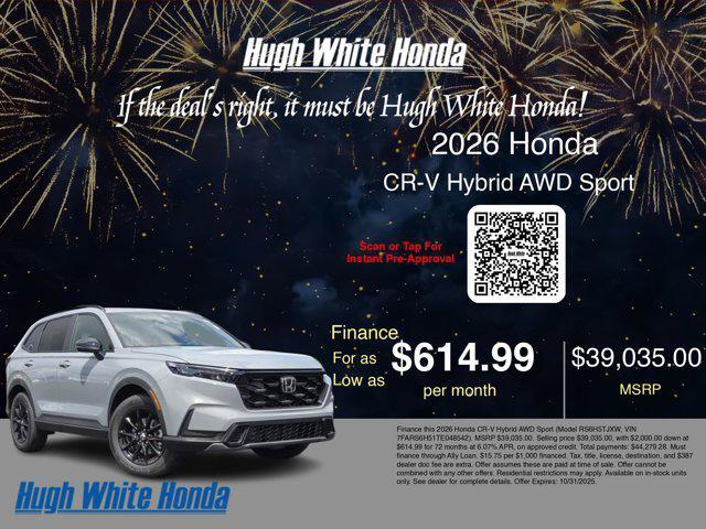 new 2026 Honda CR-V Hybrid car, priced at $39,035