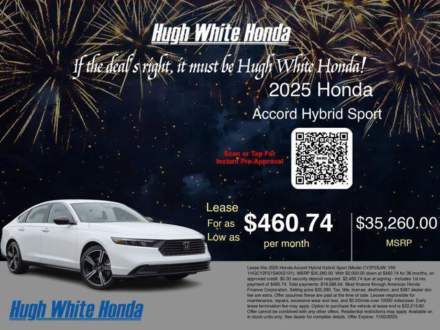 new 2025 Honda Accord Hybrid car, priced at $34,560