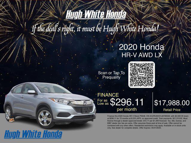 used 2020 Honda HR-V car, priced at $17,988