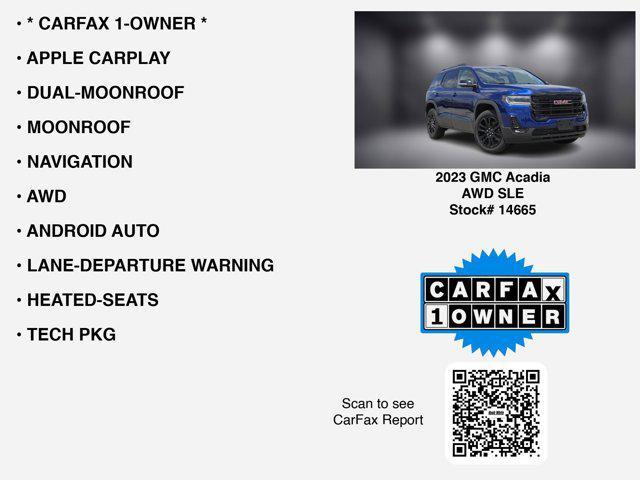used 2023 GMC Acadia car, priced at $30,465