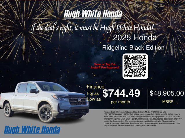 new 2025 Honda Ridgeline car, priced at $46,905