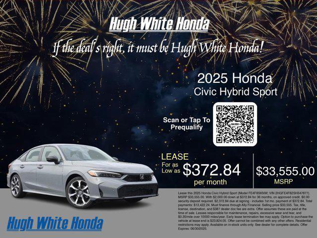 new 2025 Honda Civic Hybrid car, priced at $33,555