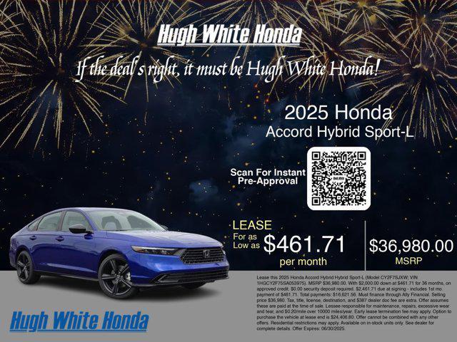 new 2025 Honda Accord Hybrid car, priced at $35,617