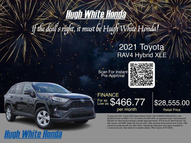 used 2021 Toyota RAV4 Hybrid car, priced at $27,888
