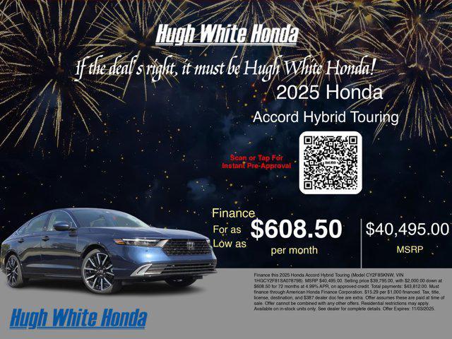 new 2025 Honda Accord Hybrid car, priced at $39,795