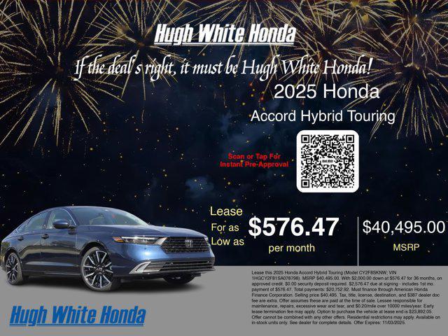 new 2025 Honda Accord Hybrid car, priced at $39,795