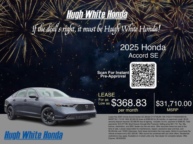 new 2025 Honda Accord car, priced at $31,710