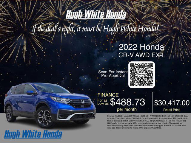 used 2022 Honda CR-V car, priced at $30,417