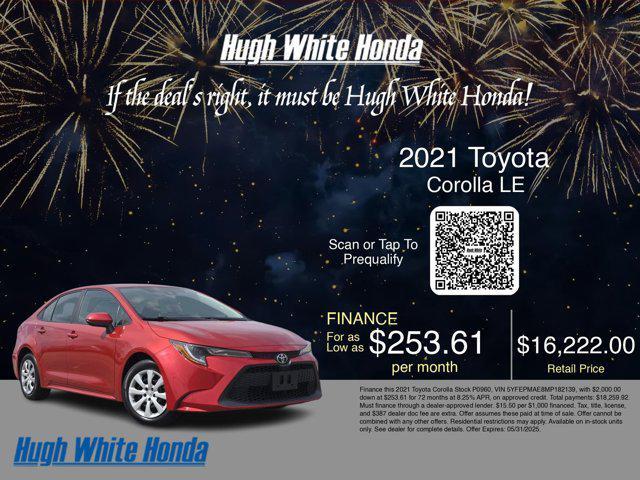 used 2021 Toyota Corolla car, priced at $16,222