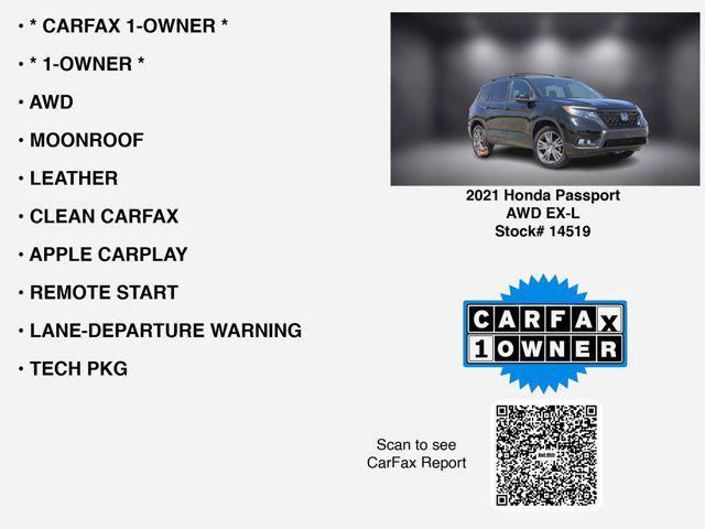 used 2021 Honda Passport car, priced at $23,988