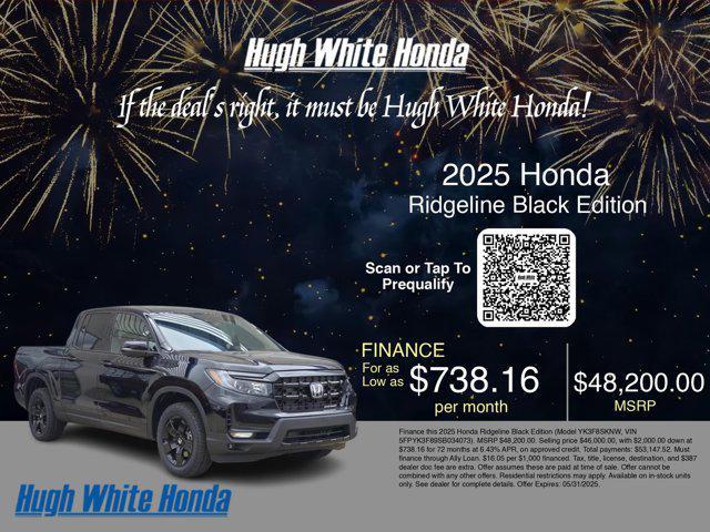 new 2025 Honda Ridgeline car, priced at $46,200