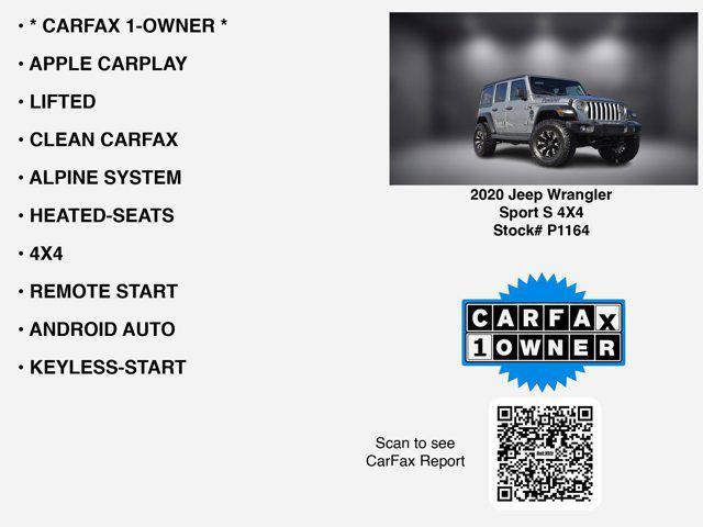 used 2020 Jeep Wrangler Unlimited car, priced at $26,996