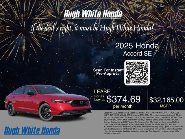 new 2025 Honda Accord car, priced at $32,165