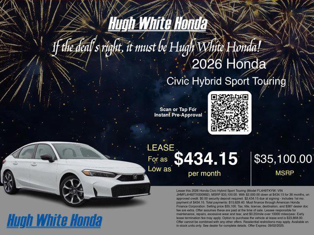 new 2026 Honda Civic Hybrid car, priced at $35,100