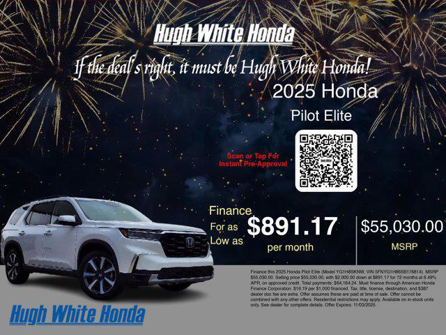 new 2025 Honda Pilot car, priced at $54,330