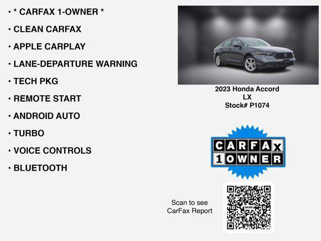 used 2023 Honda Accord car, priced at $24,988