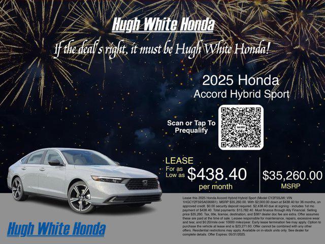 new 2025 Honda Accord Hybrid car, priced at $35,260