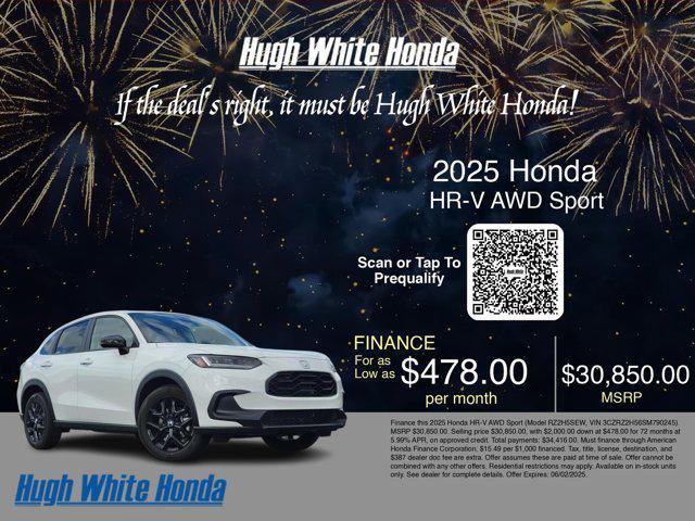 new 2025 Honda HR-V car, priced at $30,850