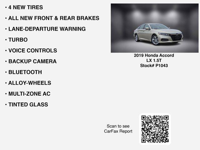 used 2019 Honda Accord car, priced at $19,888