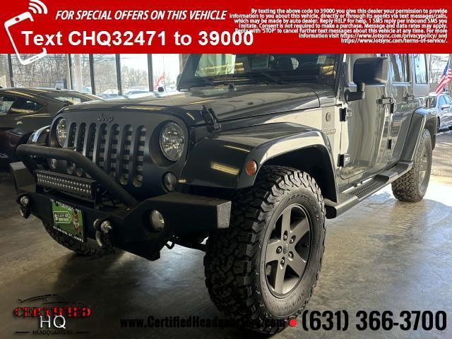 used 2016 Jeep Wrangler Unlimited car, priced at $18,000